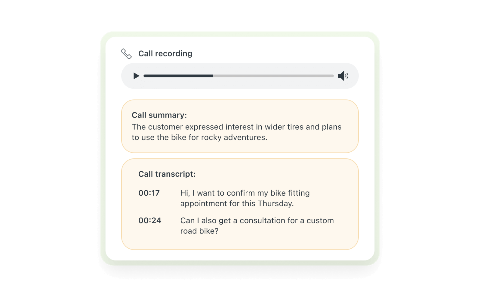 Zendesk AI-assisted native Voice creates automatic call summaries and uses empathetic language.