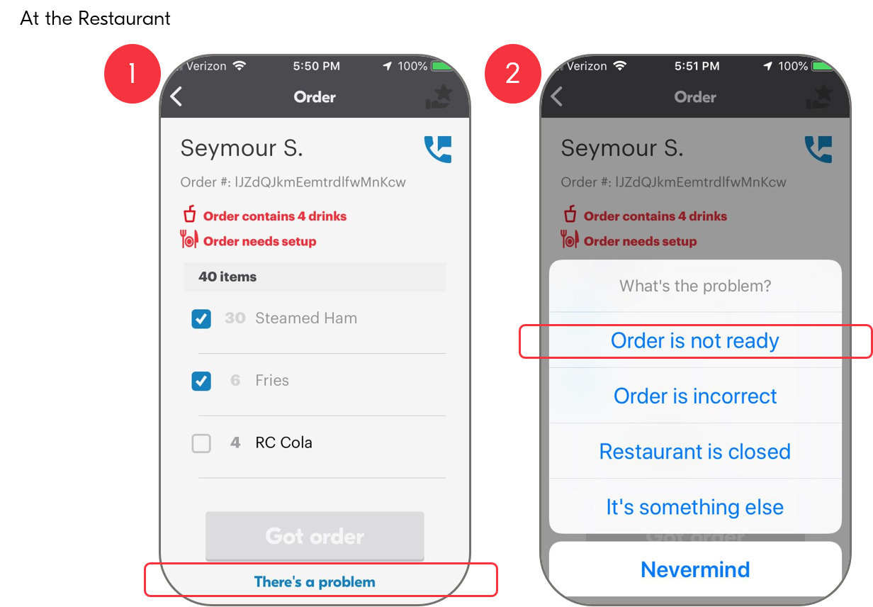 screenshot van de interface van een mobiele app