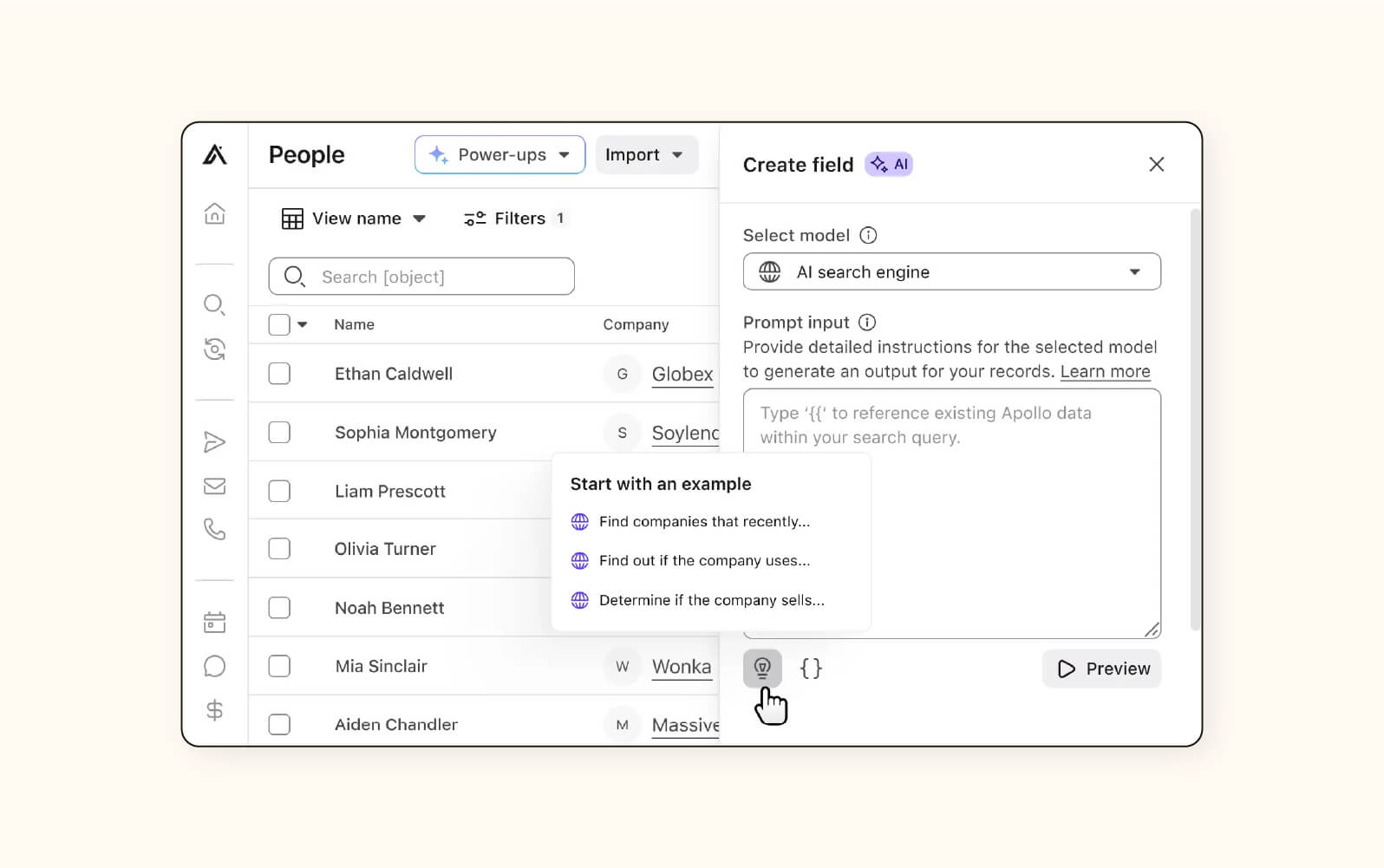 A product image of the Apollo.io sales software.