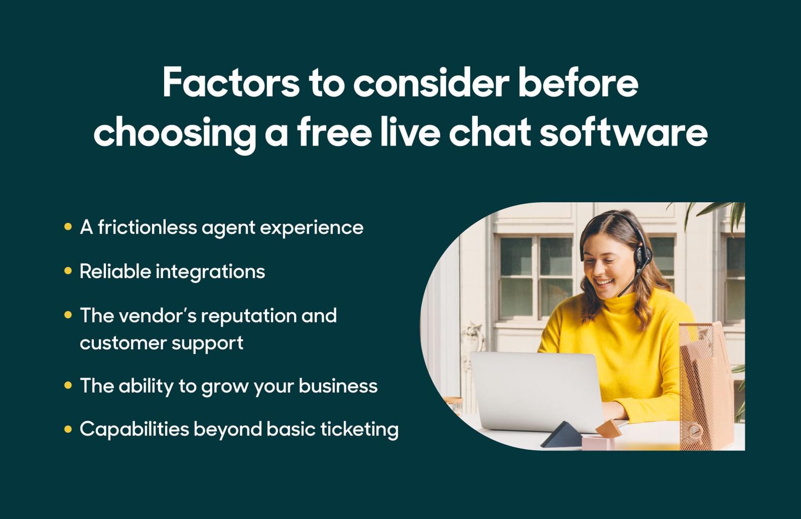 Factors to consider before choosing a free live chat software